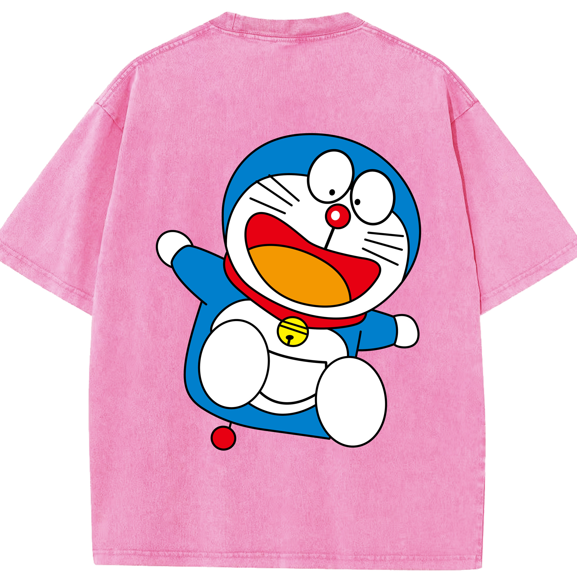 （画像用） ドラえもん Doraemon 綿100% ヴィンテージ風 半袖Tシャツ（背面プリント）
